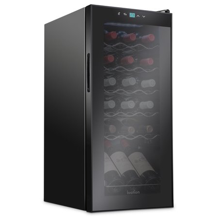 IVATION 18-Bottle Compressor Freestanding Wine Cooler Refrigerator - Black IVFWCC181B